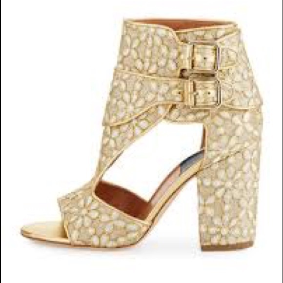 Laurence Dacade Rush Gold Brocade Heels - Picture 2 of 9